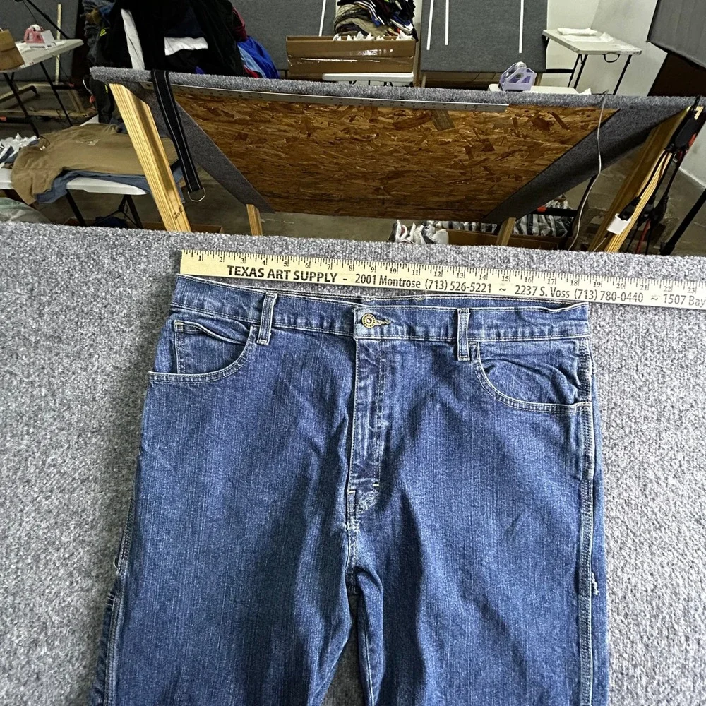 Dickies Carpenter Jeans Mens Size 36x32 Blue Denim Stretch Utility Workwear